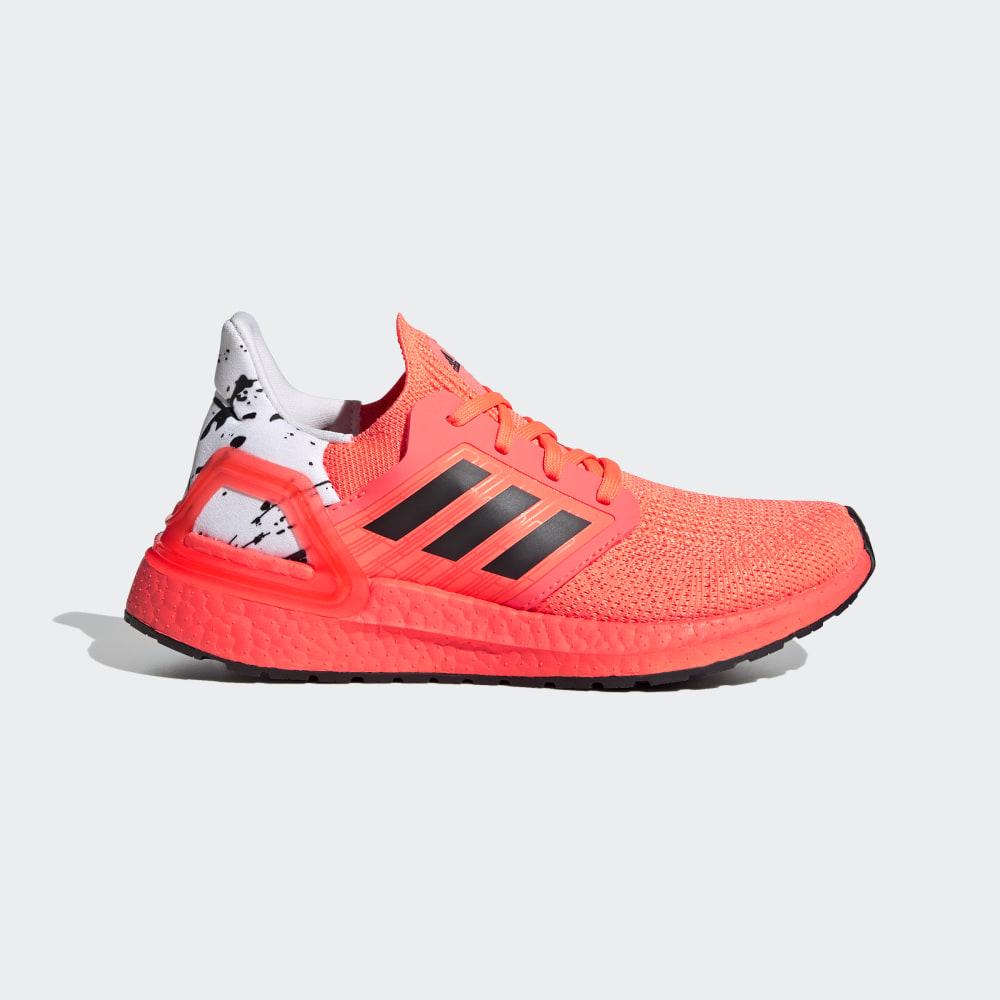 Adidas Girls' Ultraboost 20 Running Shoes Coral/Black/White Ireland EG4857